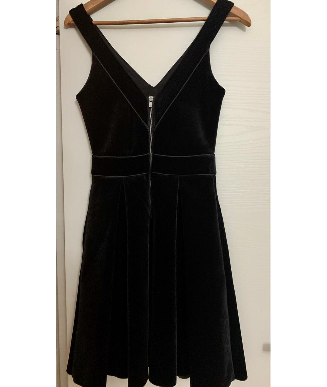 MAJE Черное бархатное коктейльное платье, фото 2