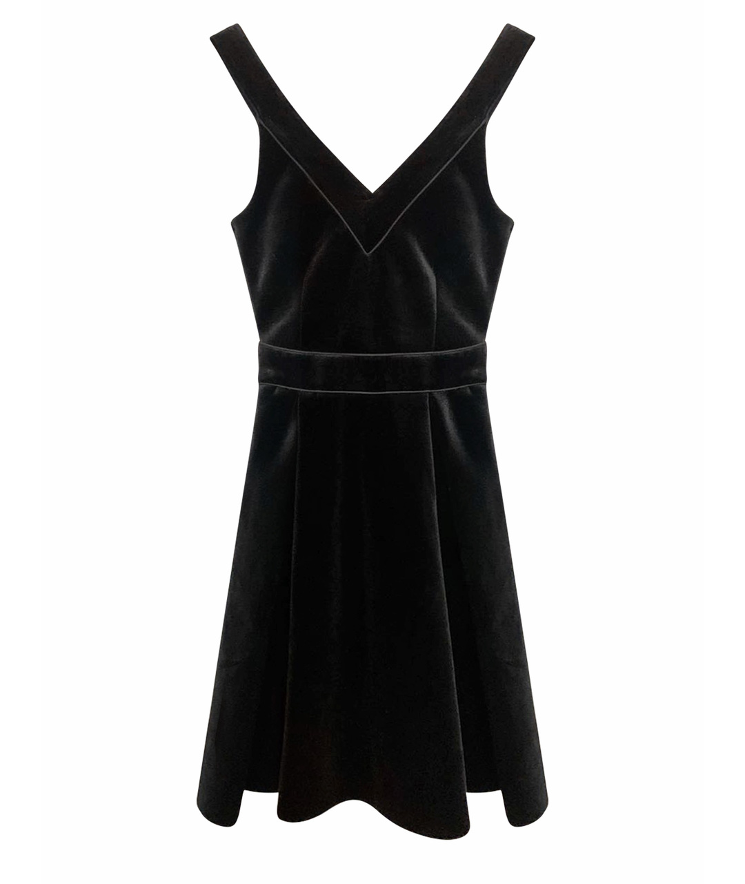 MAJE Черное бархатное коктейльное платье, фото 1