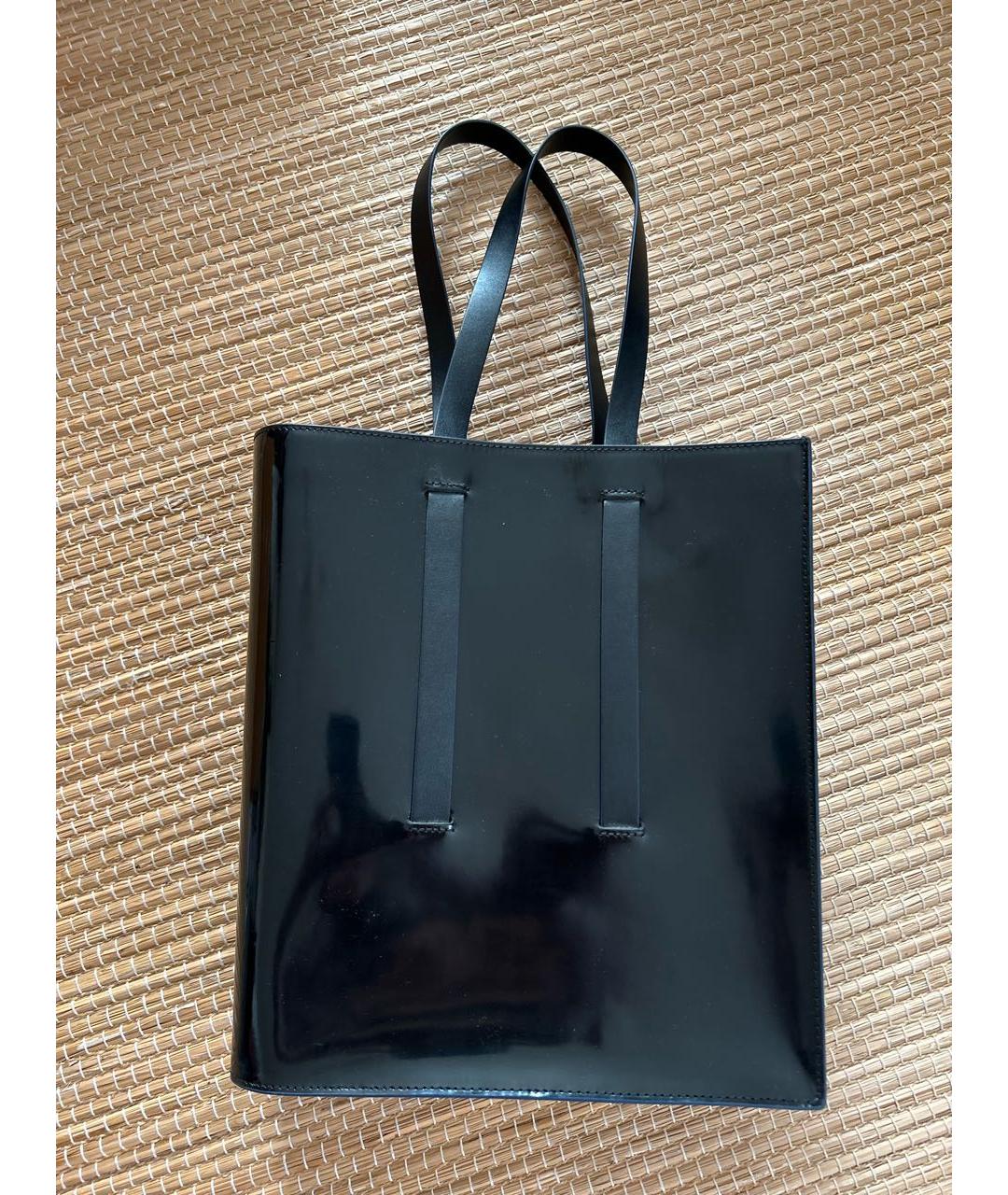 JIL SANDER Темно-синяя кожаная сумка тоут, фото 3