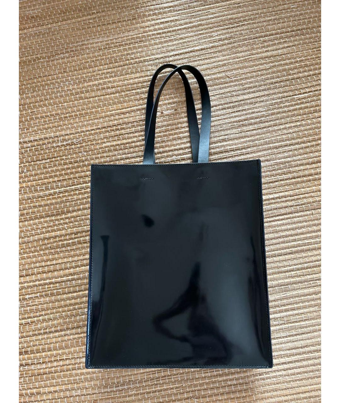 JIL SANDER Темно-синяя кожаная сумка тоут, фото 8