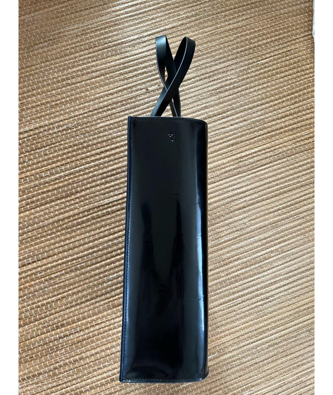 JIL SANDER Темно-синяя кожаная сумка тоут, фото 2