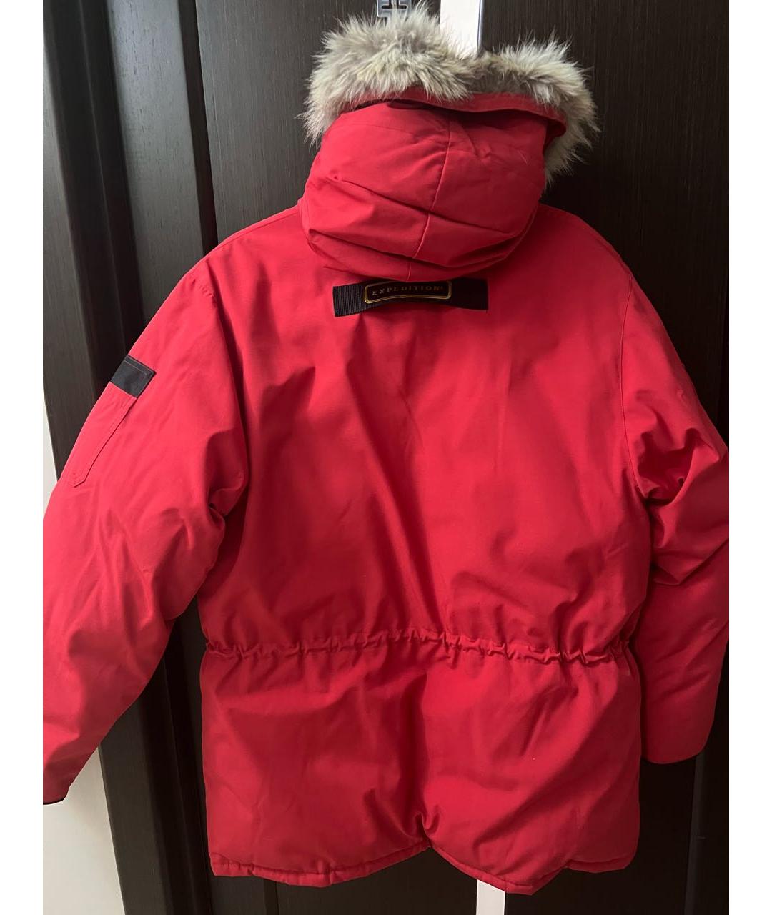 CANADA GOOSE Красный полиэстеровый пуховик, фото 2