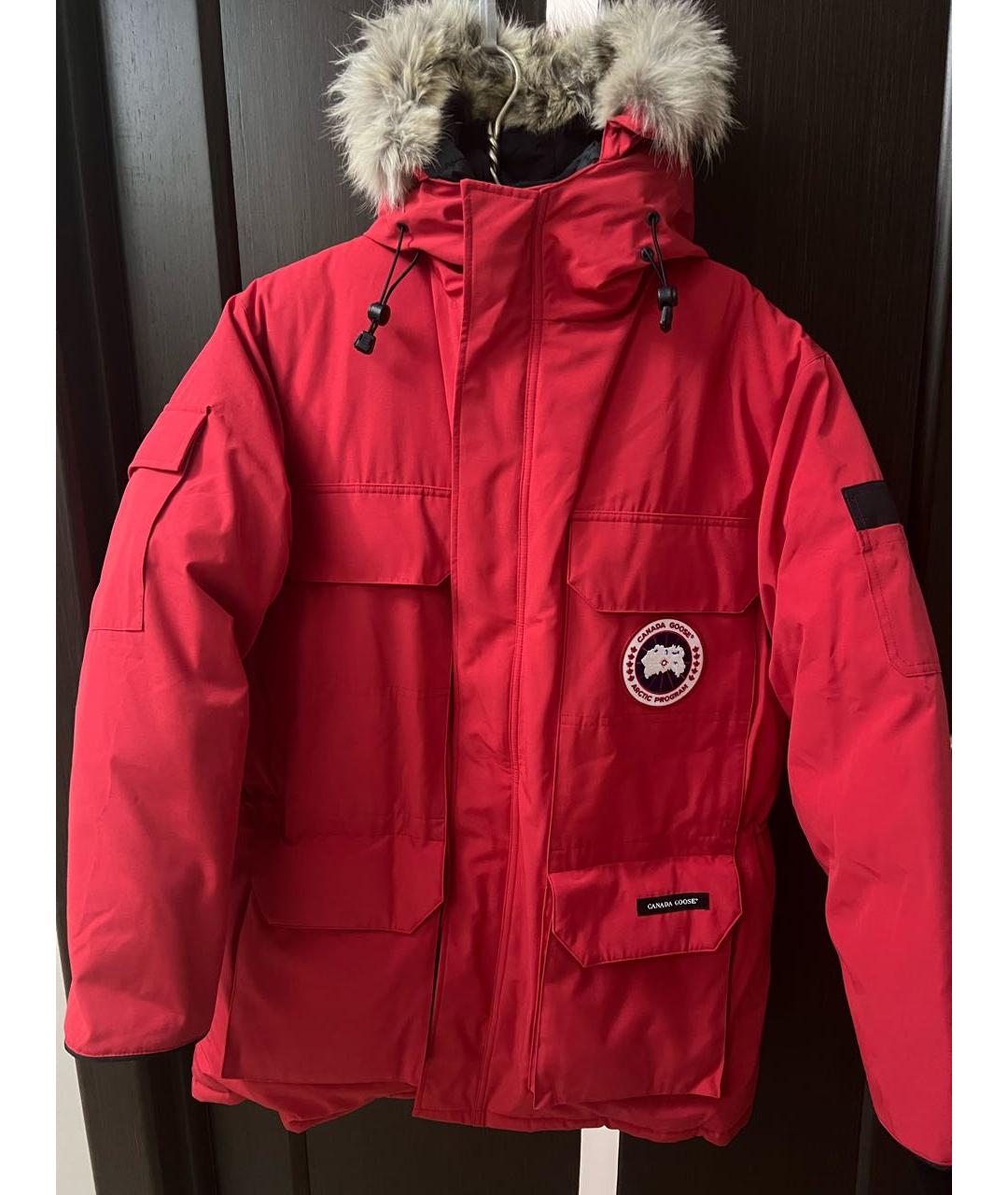 CANADA GOOSE Красный полиэстеровый пуховик, фото 7