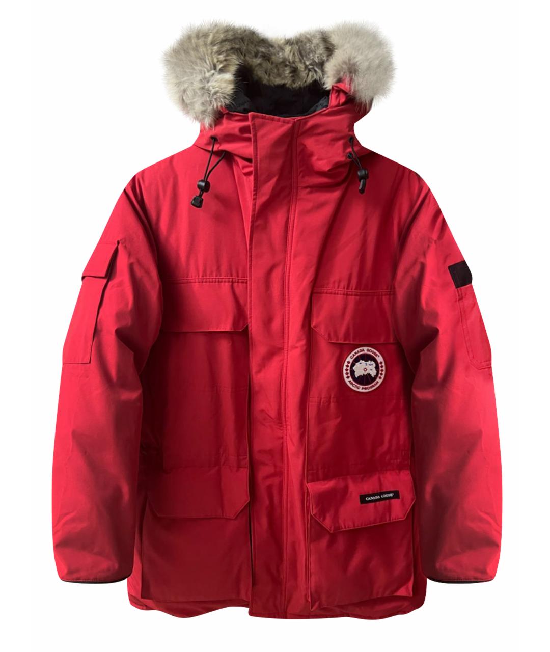 CANADA GOOSE Красный полиэстеровый пуховик, фото 1