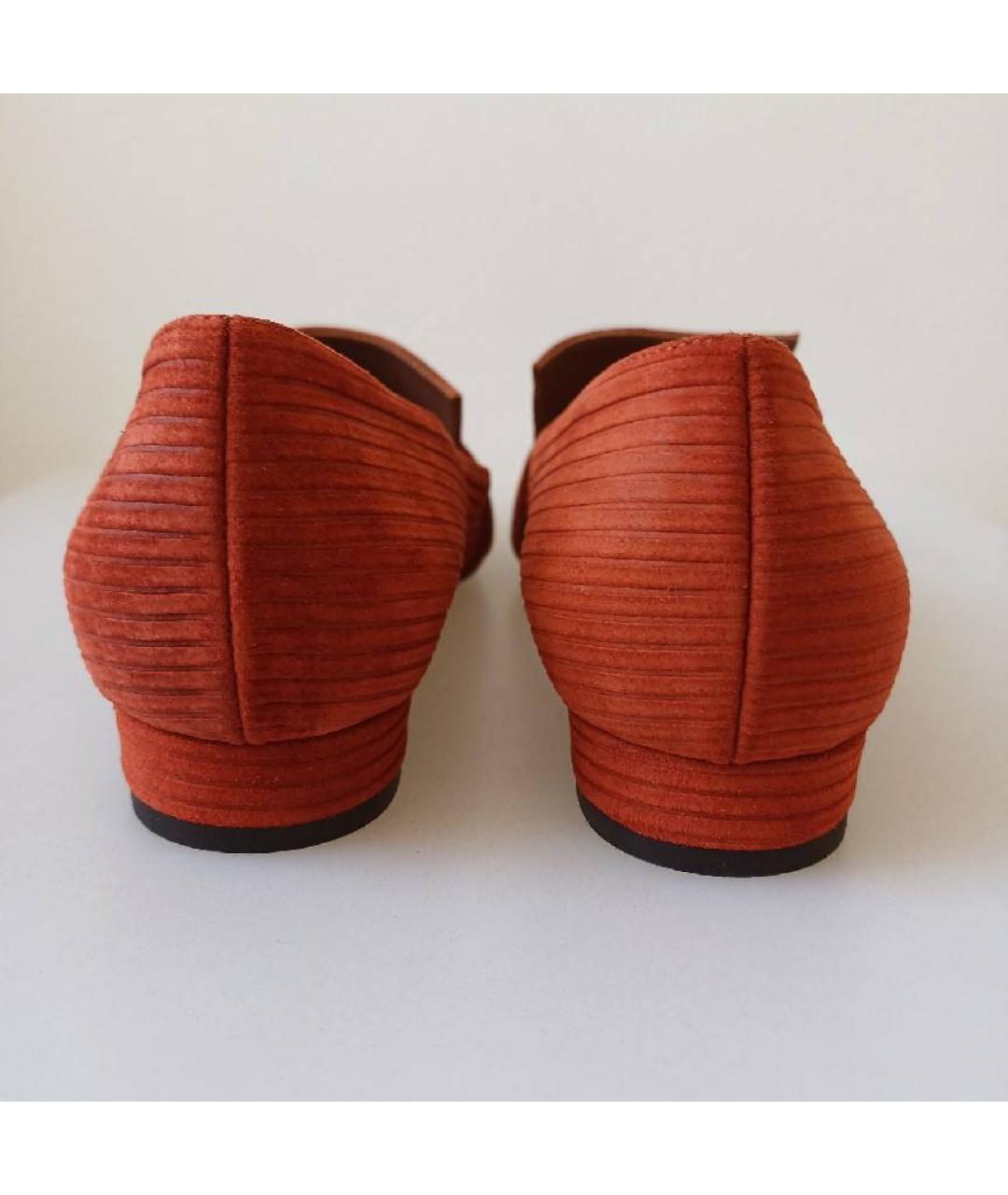 L'AUTRECHOSE Оранжевое замшевые туфли, фото 4