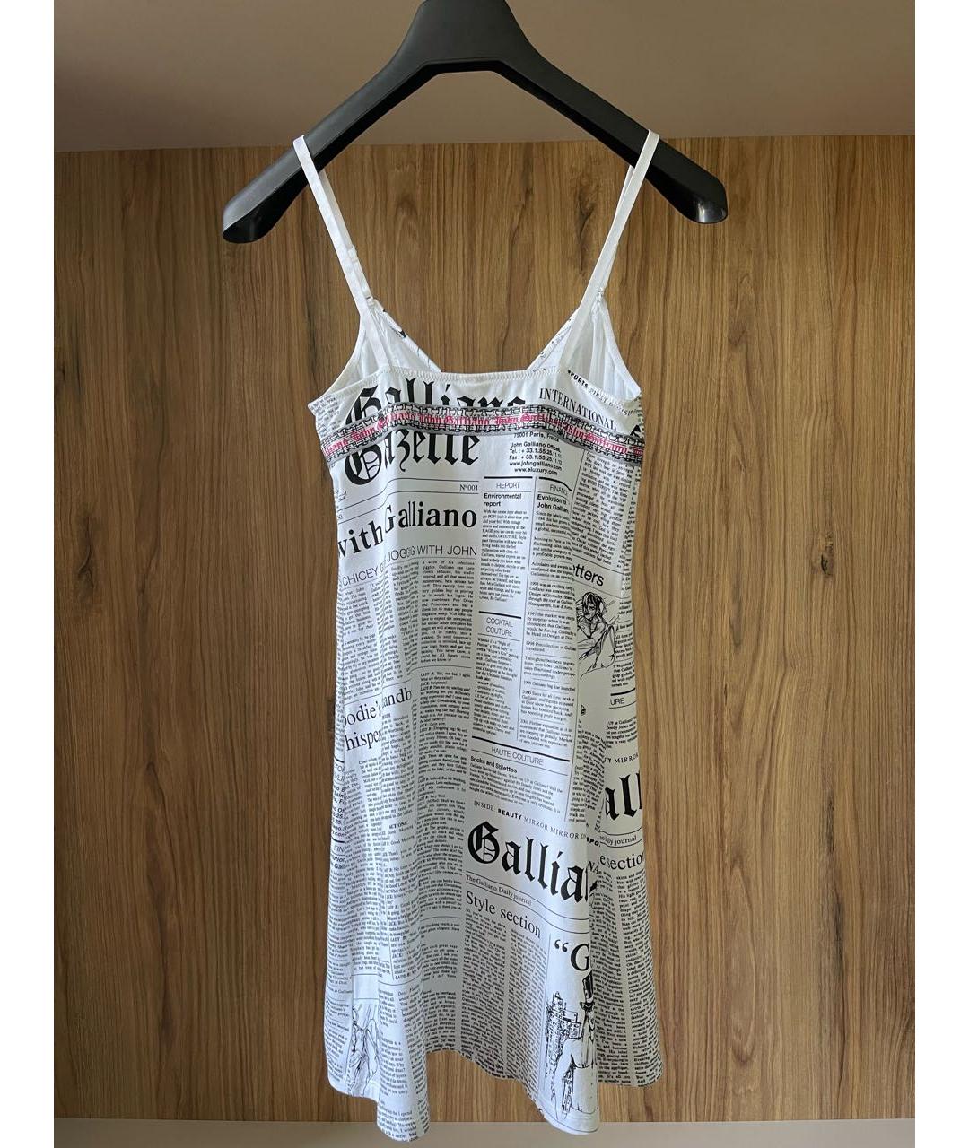 JOHN GALLIANO Белое хлопковое коктейльное платье, фото 2