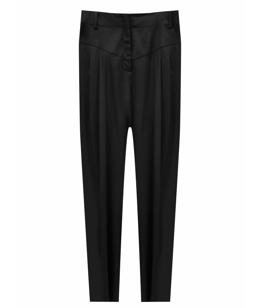 IRO Черные шерстяные прямые брюки, фото 1