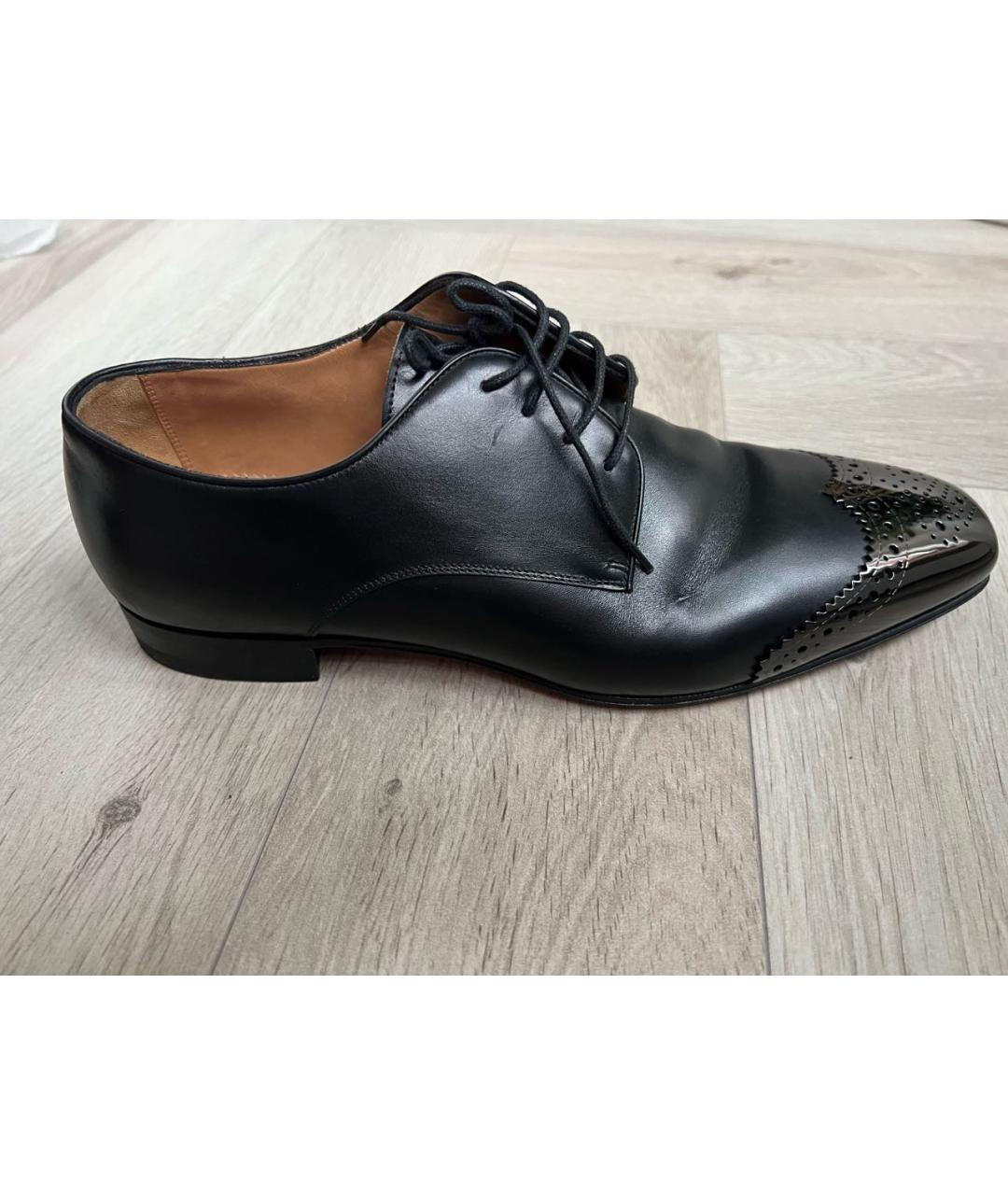 CHRISTIAN LOUBOUTIN Черные кожаные туфли, фото 8