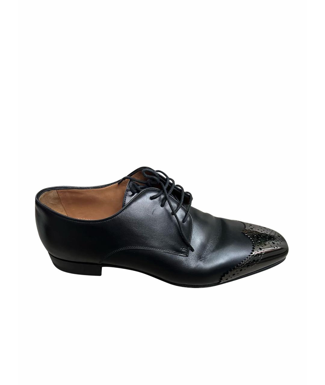 CHRISTIAN LOUBOUTIN Черные кожаные туфли, фото 1