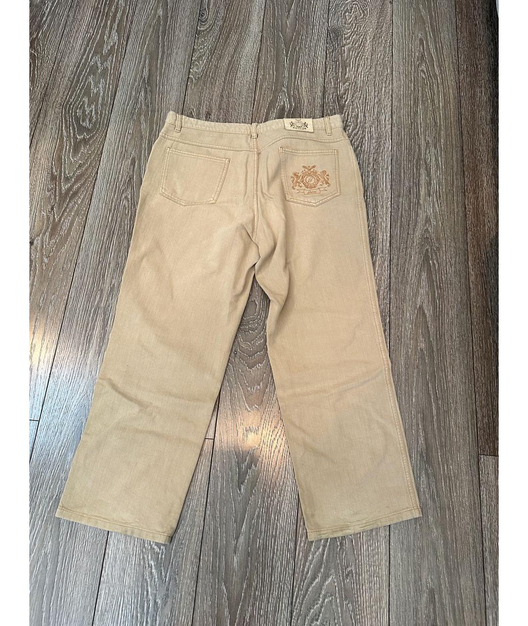 BRIONI Бежевые хлопко-кашемировые прямые джинсы, фото 2