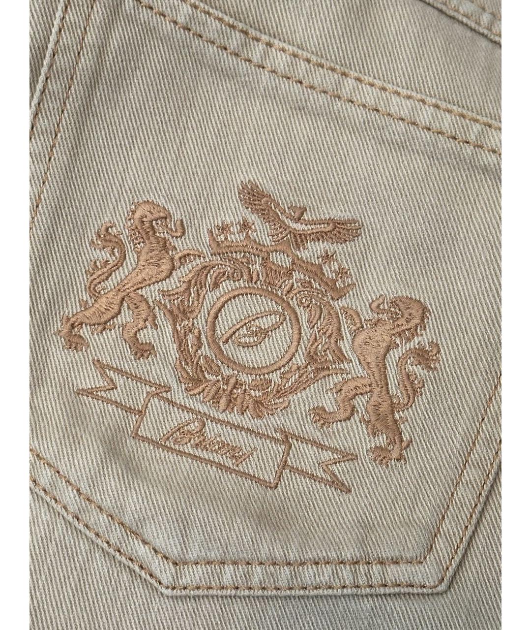 BRIONI Бежевые хлопко-кашемировые прямые джинсы, фото 6
