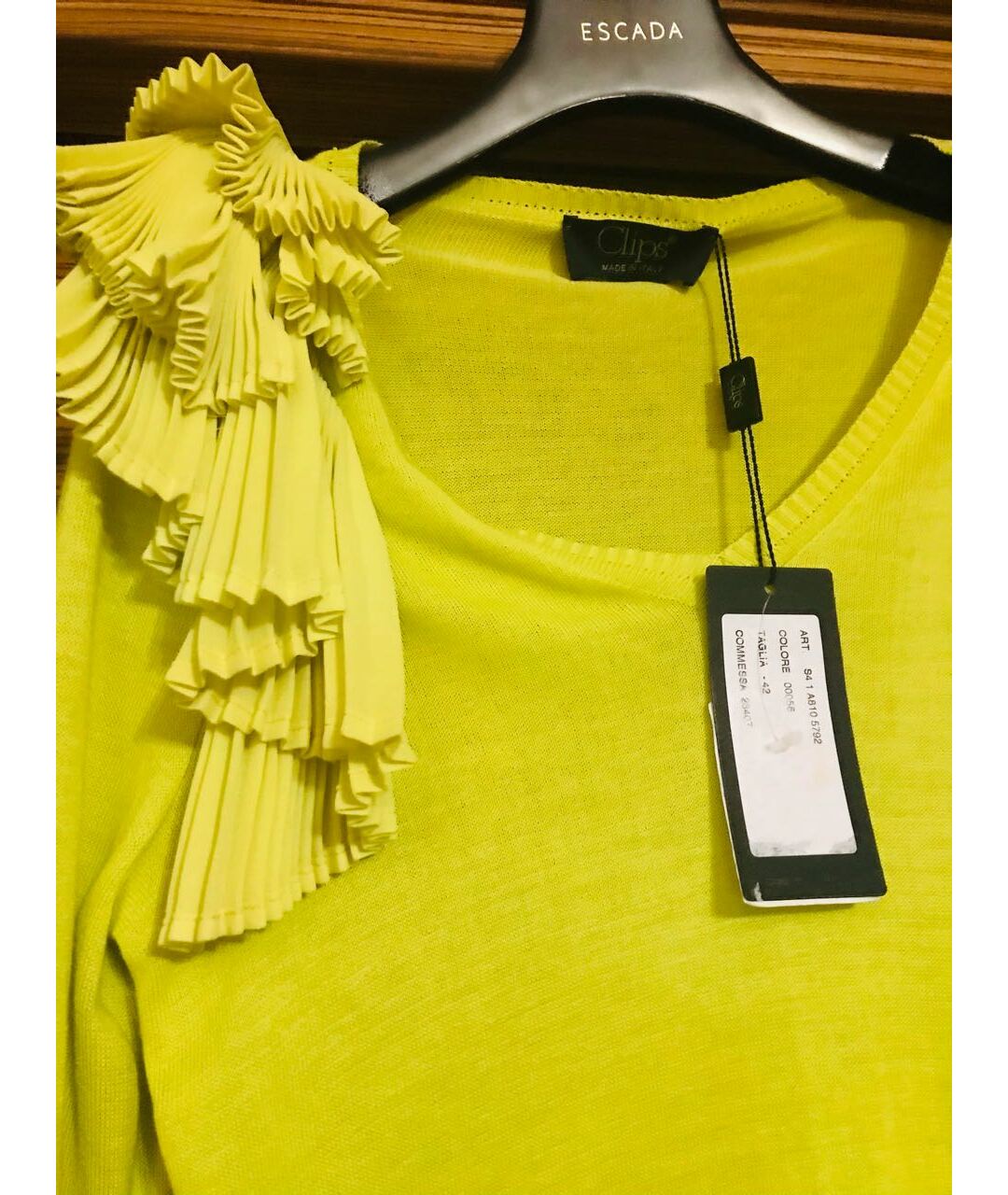 CLIPS Желтая вискозная рубашка, фото 7