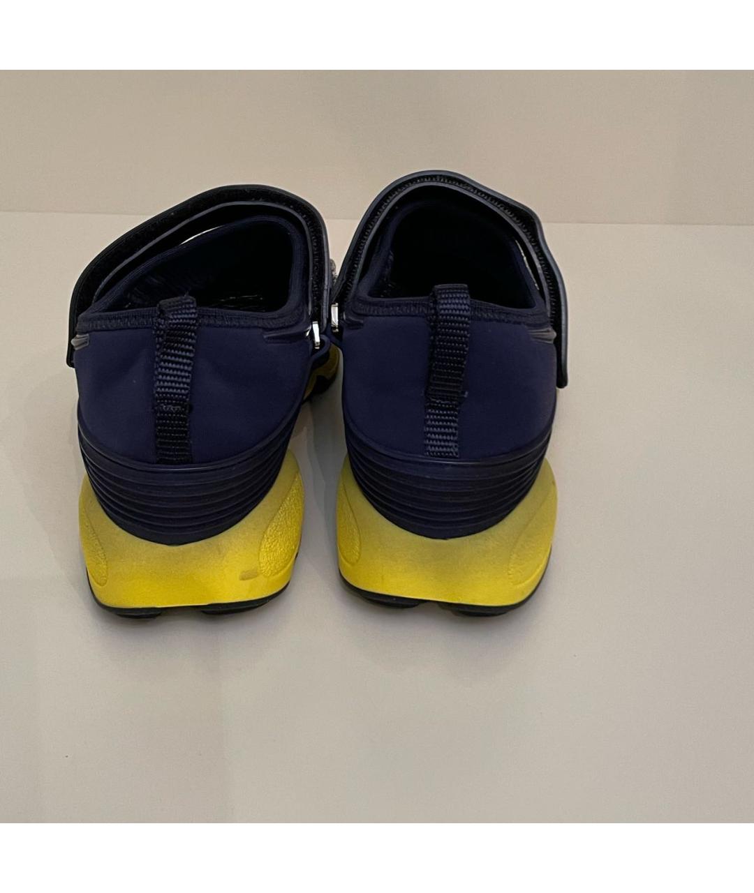 CHRISTIAN DIOR Темно-синие текстильные кроссовки, фото 4