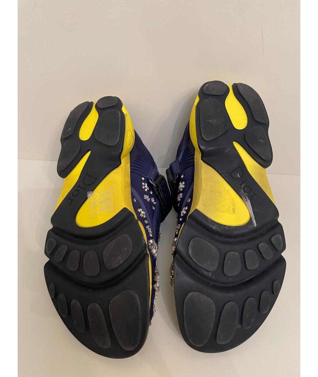 CHRISTIAN DIOR Темно-синие текстильные кроссовки, фото 5