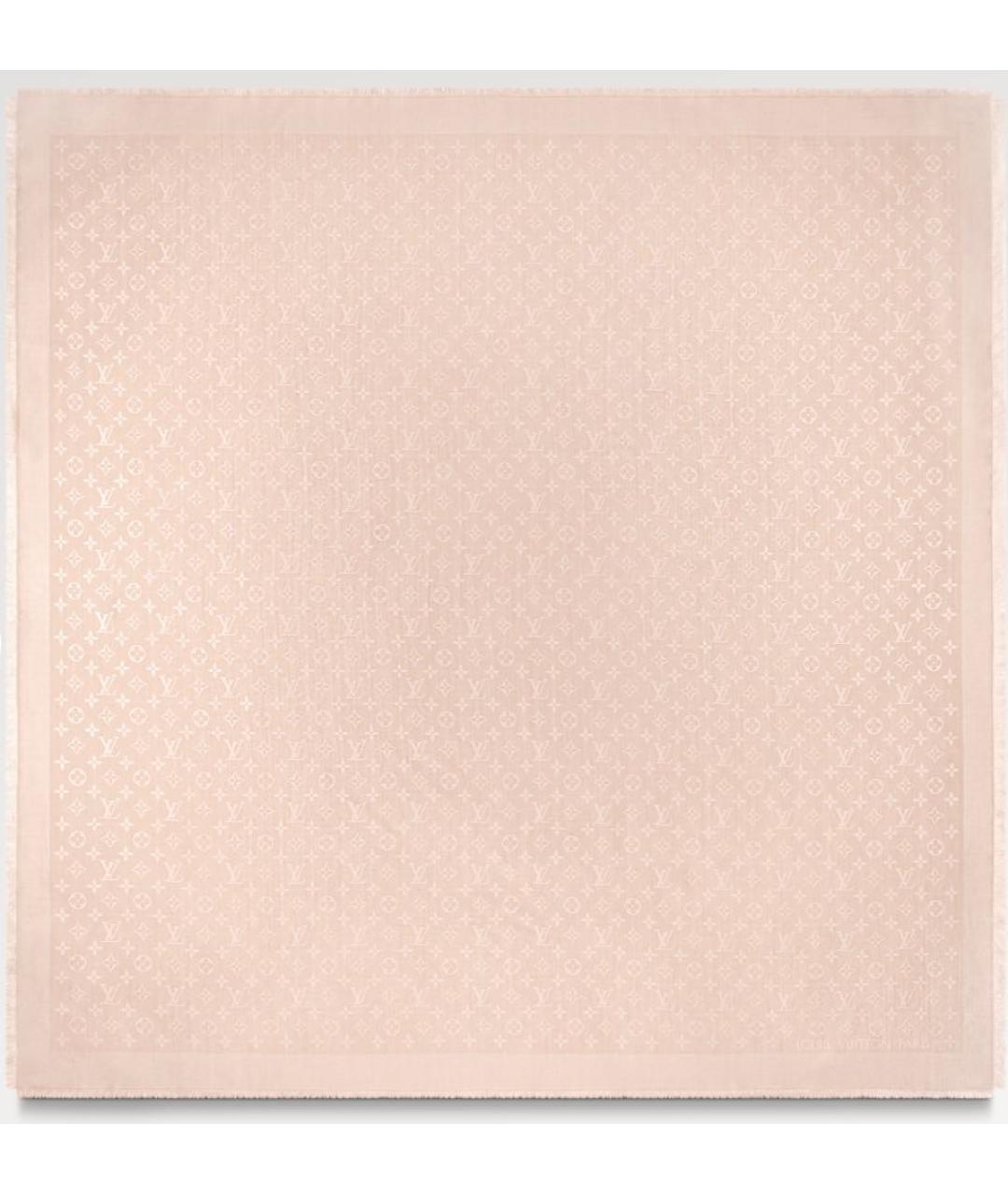 LOUIS VUITTON Бежевый платок, фото 6
