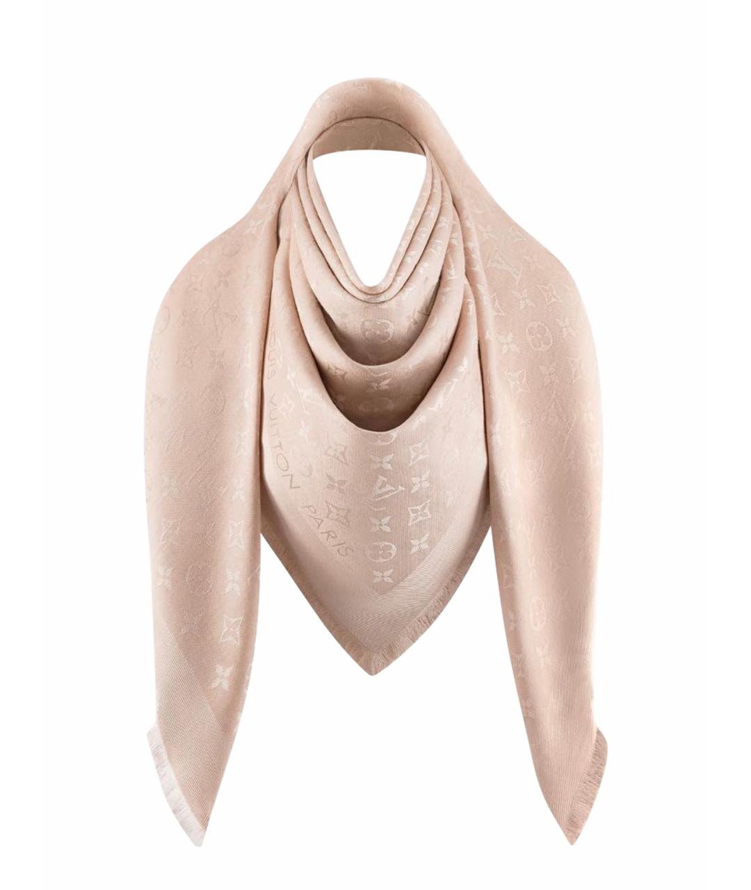 LOUIS VUITTON Бежевый платок, фото 1