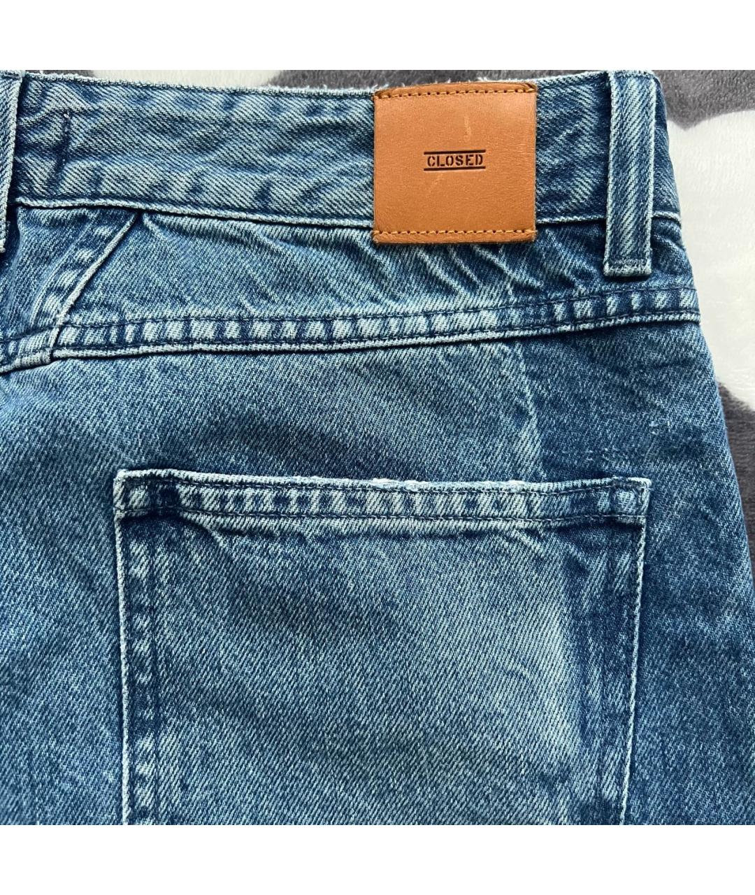 CLOSED Синие хлопковые прямые джинсы, фото 4