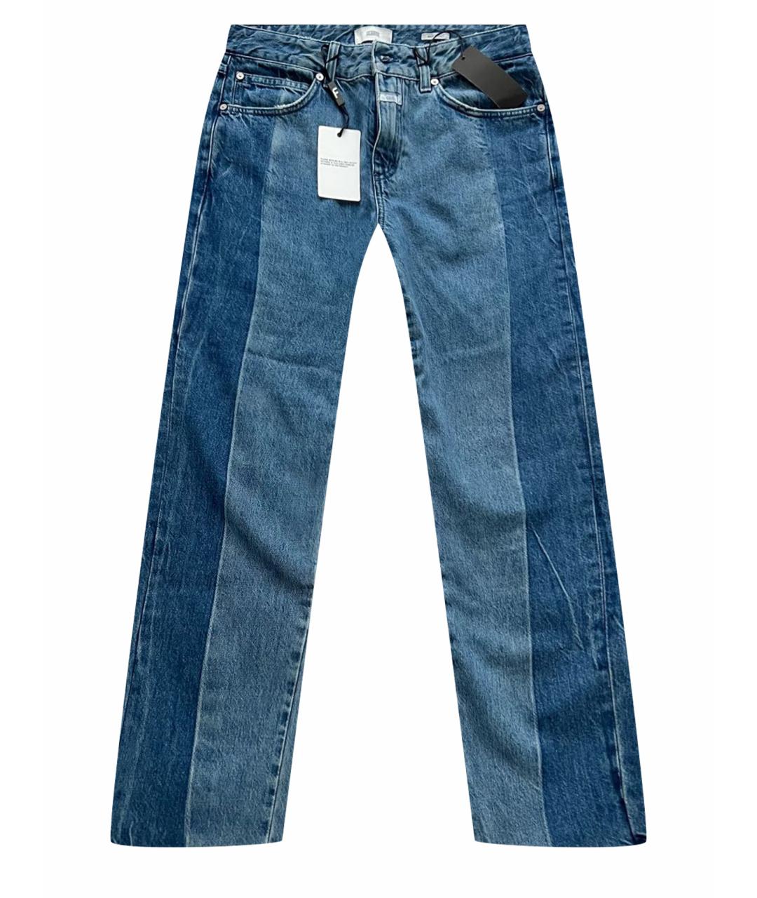 CLOSED Синие хлопковые прямые джинсы, фото 1