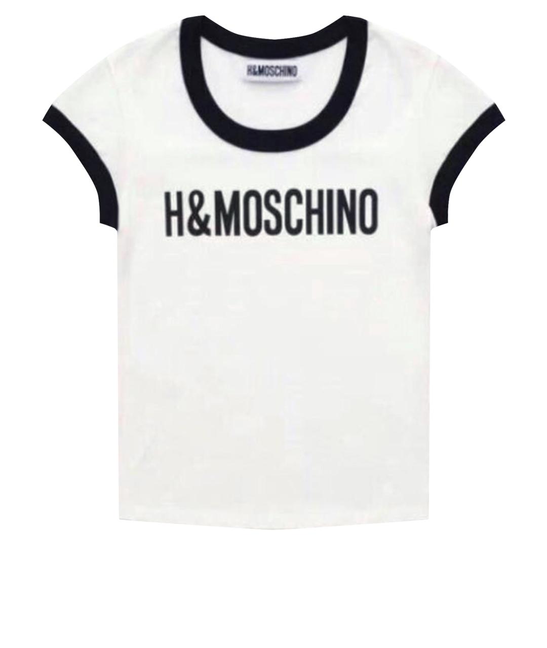 MOSCHINO Белая хлопковая футболка, фото 1