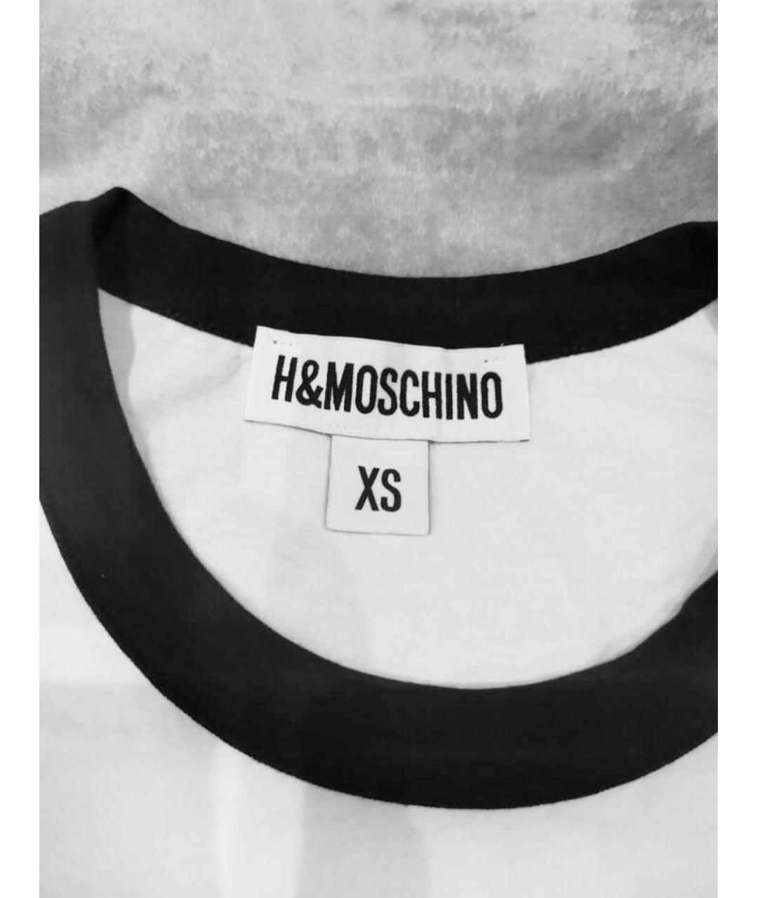MOSCHINO Белая хлопковая футболка, фото 3