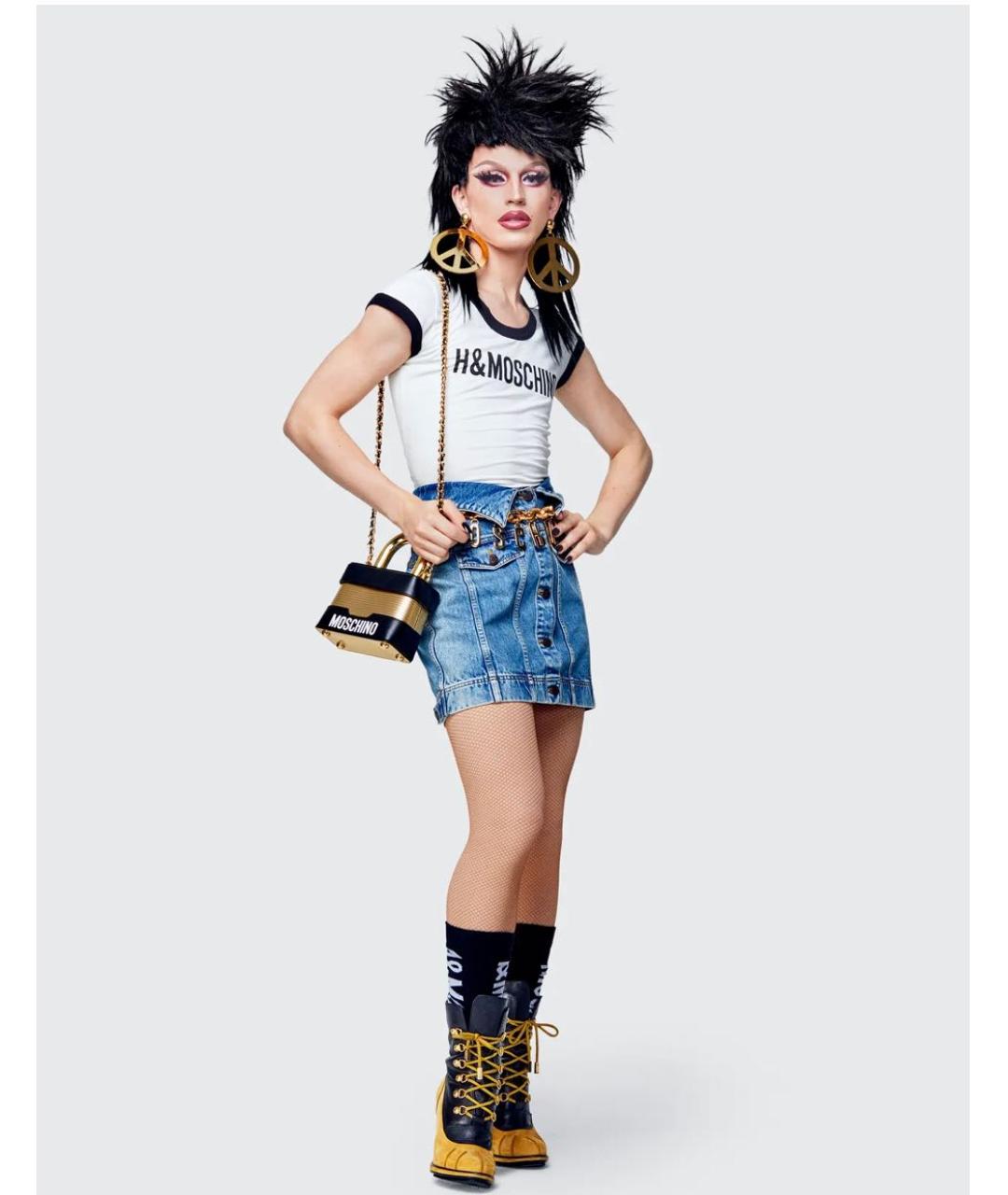 MOSCHINO Белая хлопковая футболка, фото 6