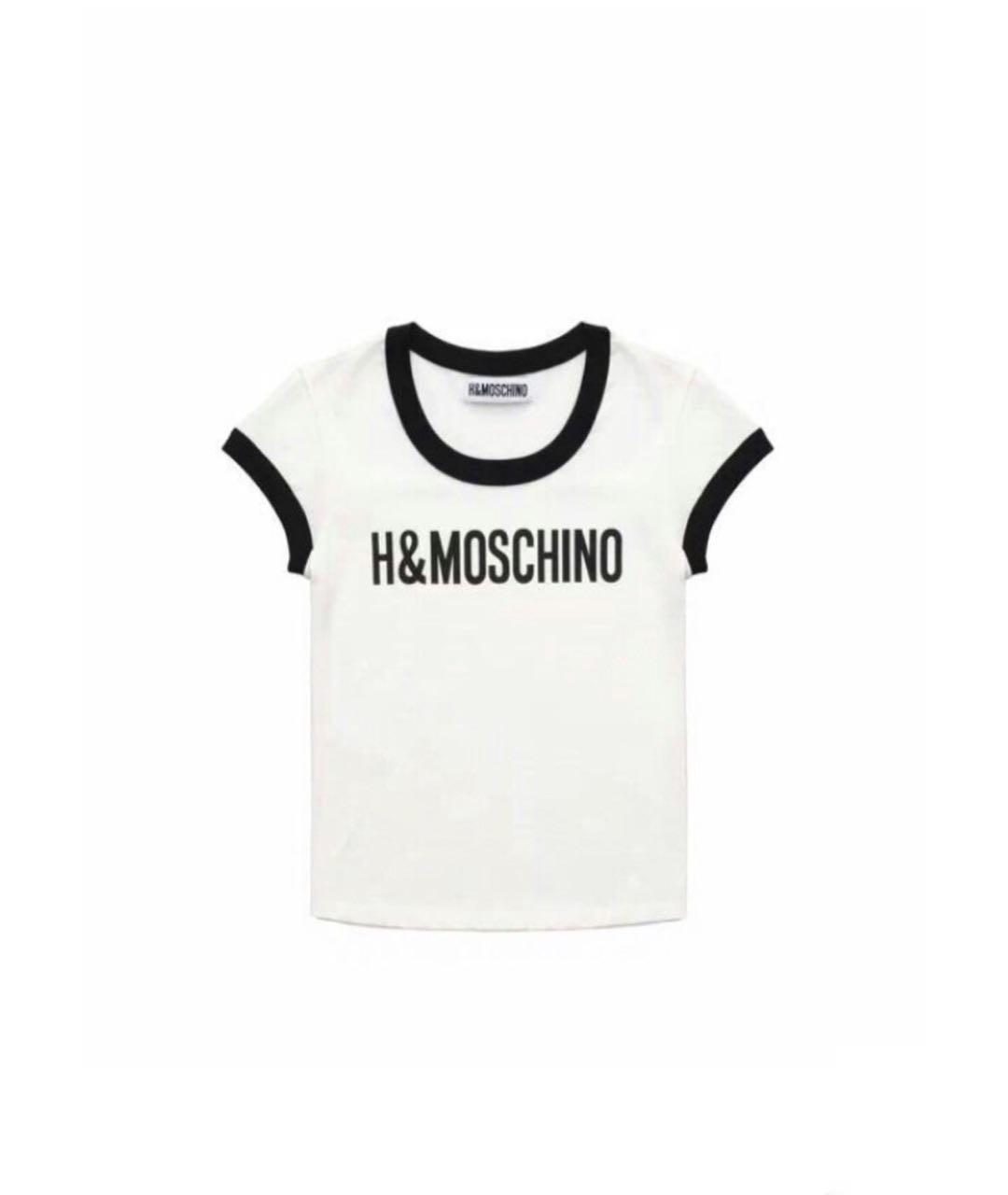 MOSCHINO Белая хлопковая футболка, фото 7