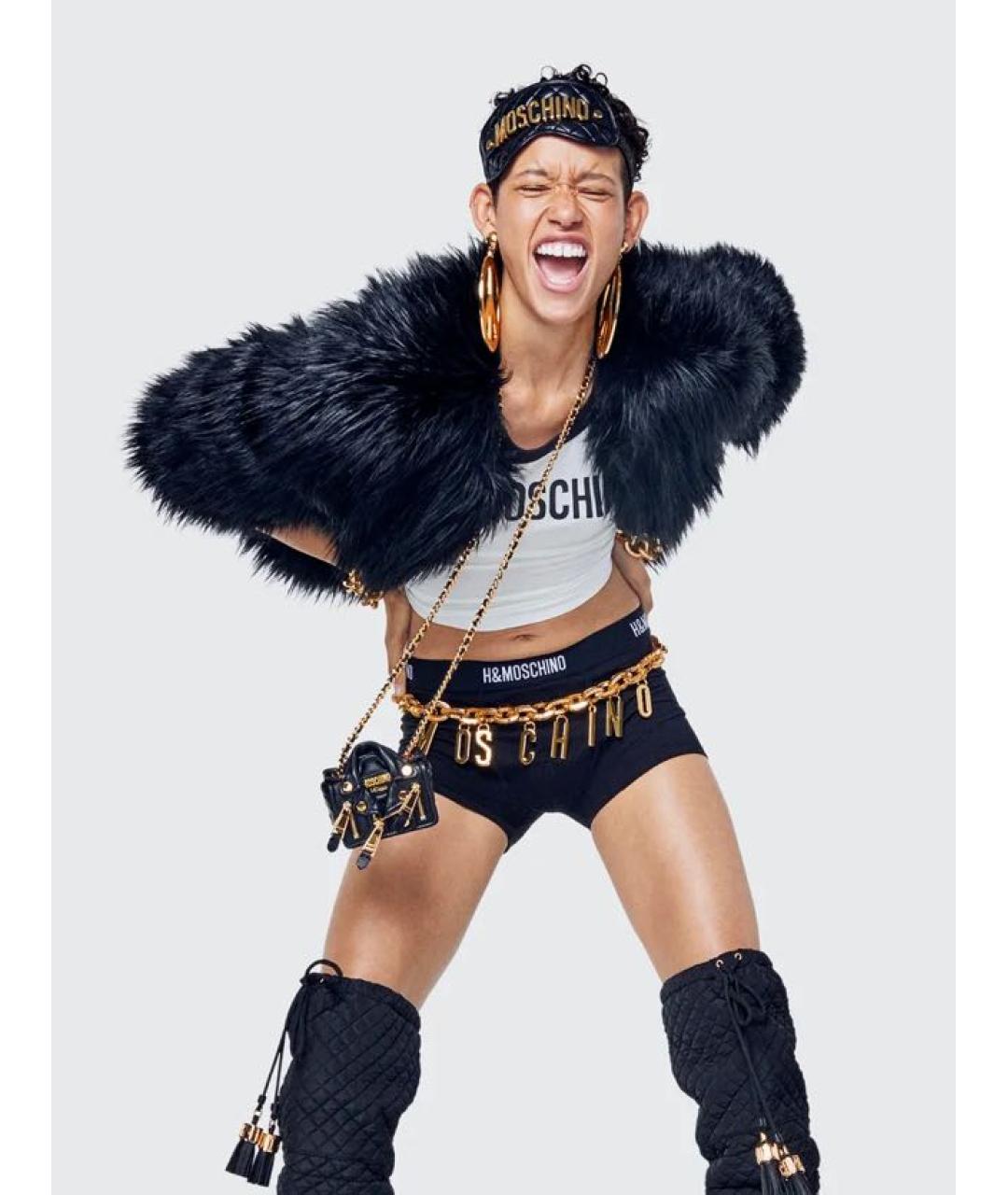MOSCHINO Белая хлопковая футболка, фото 5