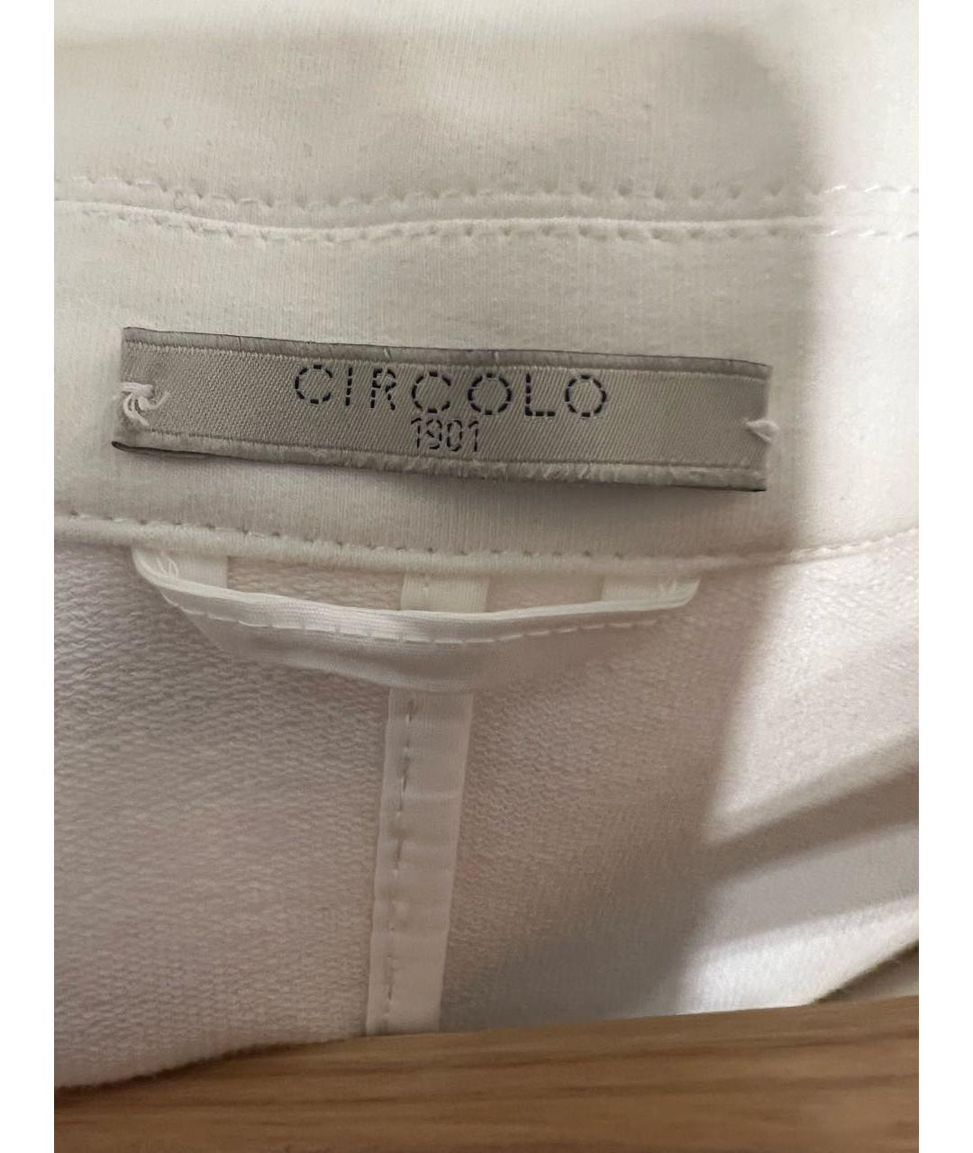 CIRCOLO 1901 Белый хлопковый жакет/пиджак, фото 3