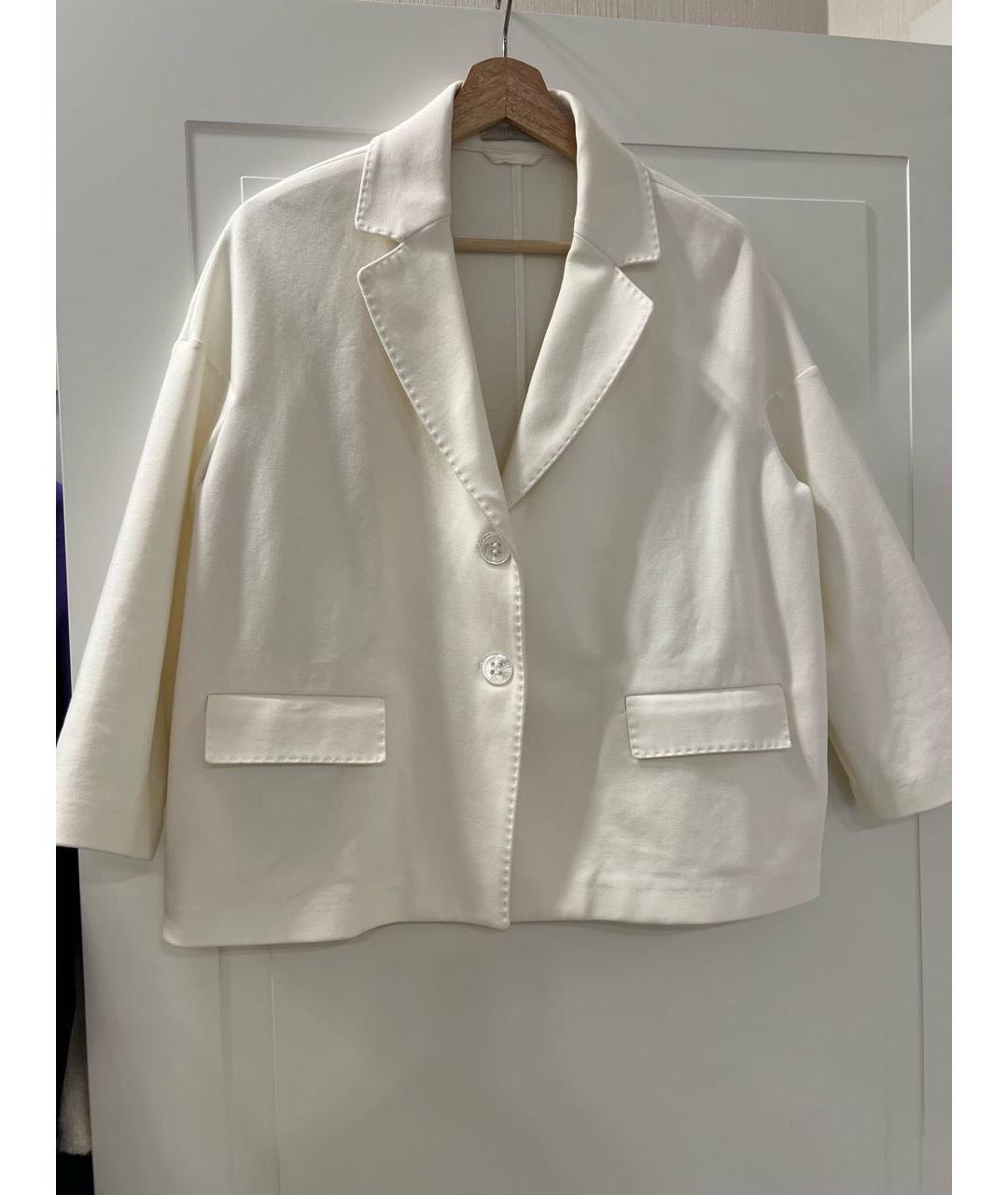 CIRCOLO 1901 Белый хлопковый жакет/пиджак, фото 5