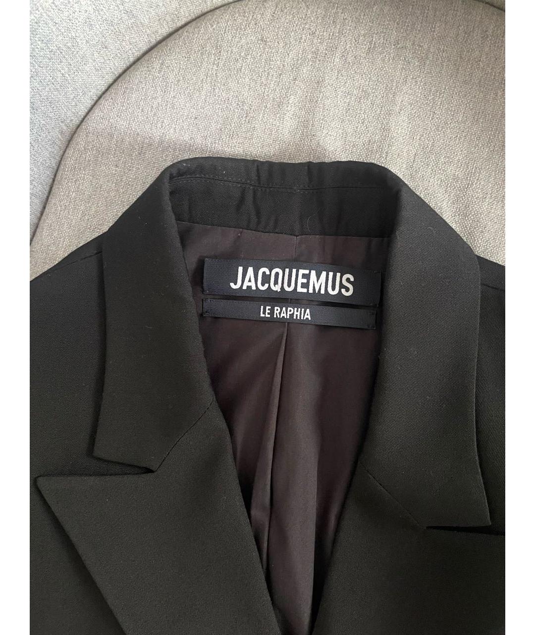 JACQUEMUS Черный хлопковый пиджак, фото 3