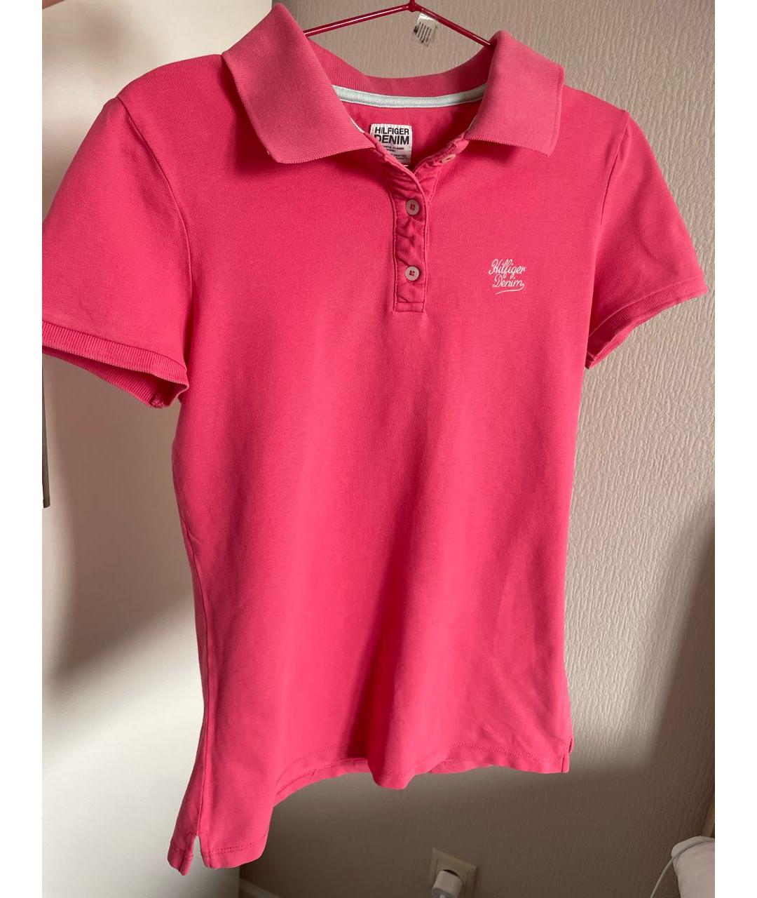 TOMMY HILFIGER Розовая хлопковая футболка, фото 5