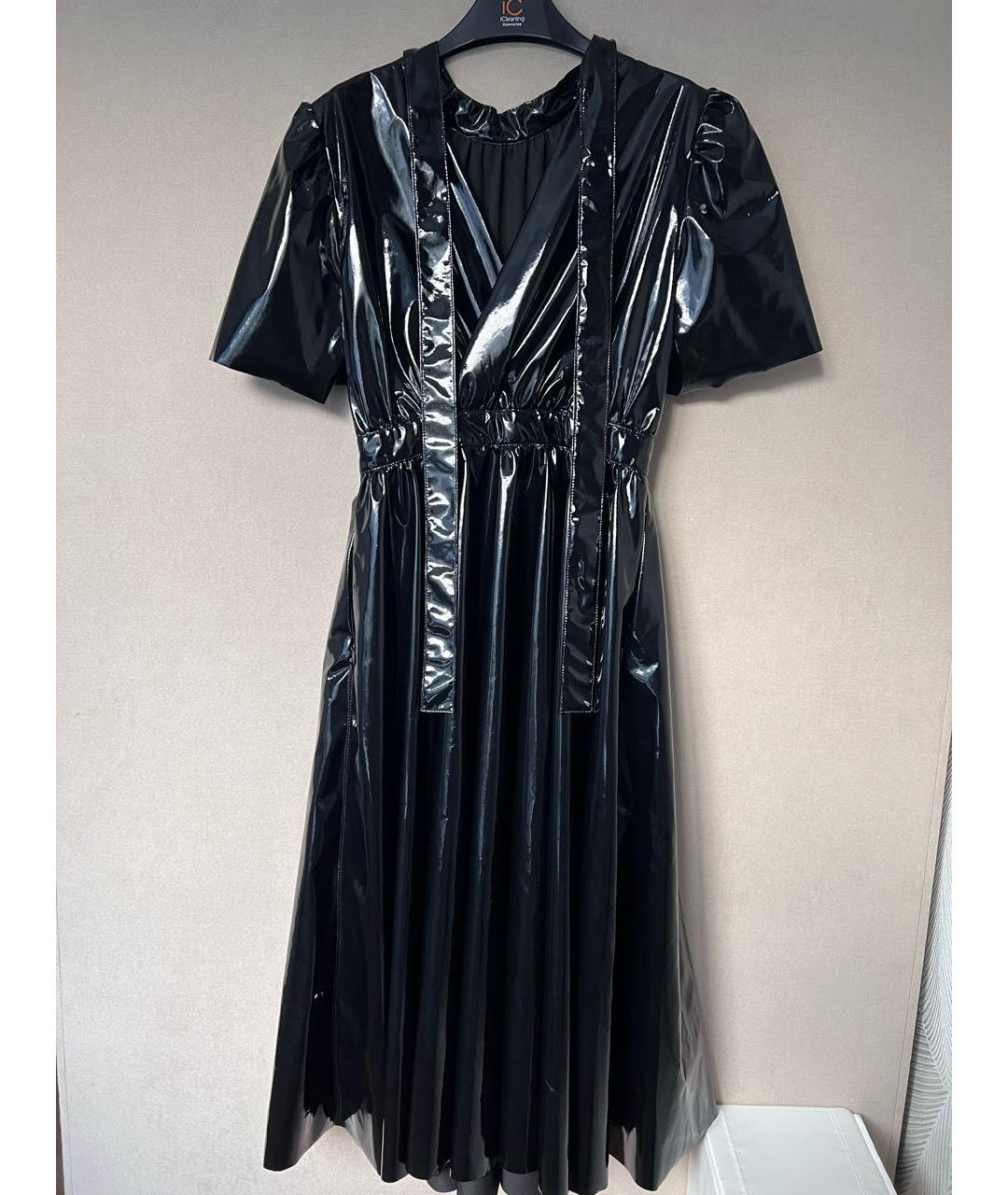 MSGM Черное полиэстеровое повседневное платье, фото 2