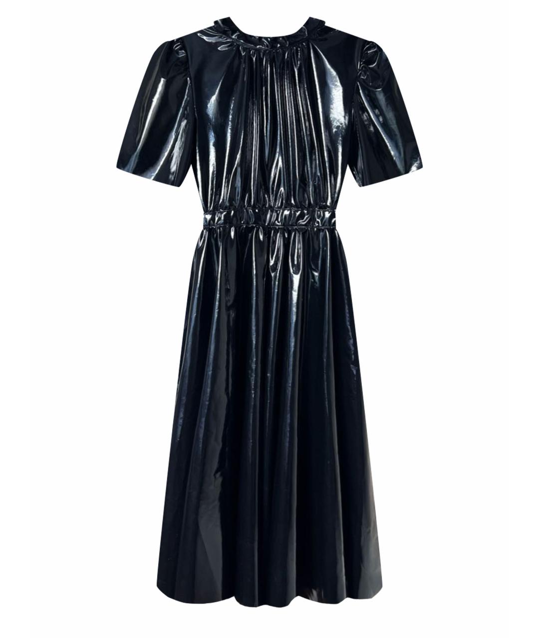 MSGM Черное полиэстеровое повседневное платье, фото 1