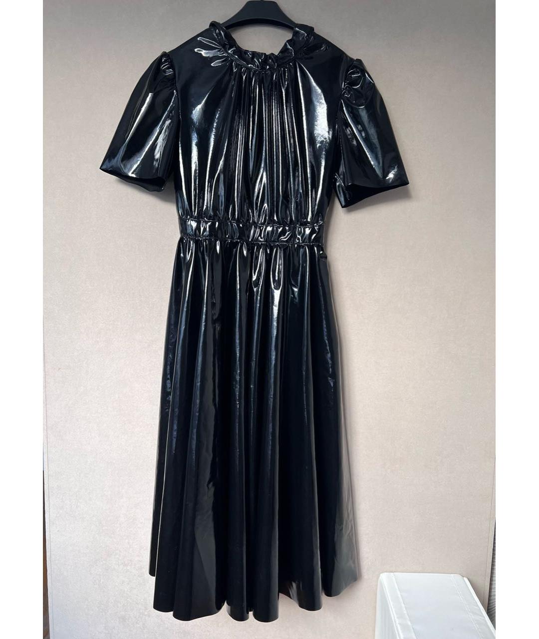 MSGM Черное полиэстеровое повседневное платье, фото 5
