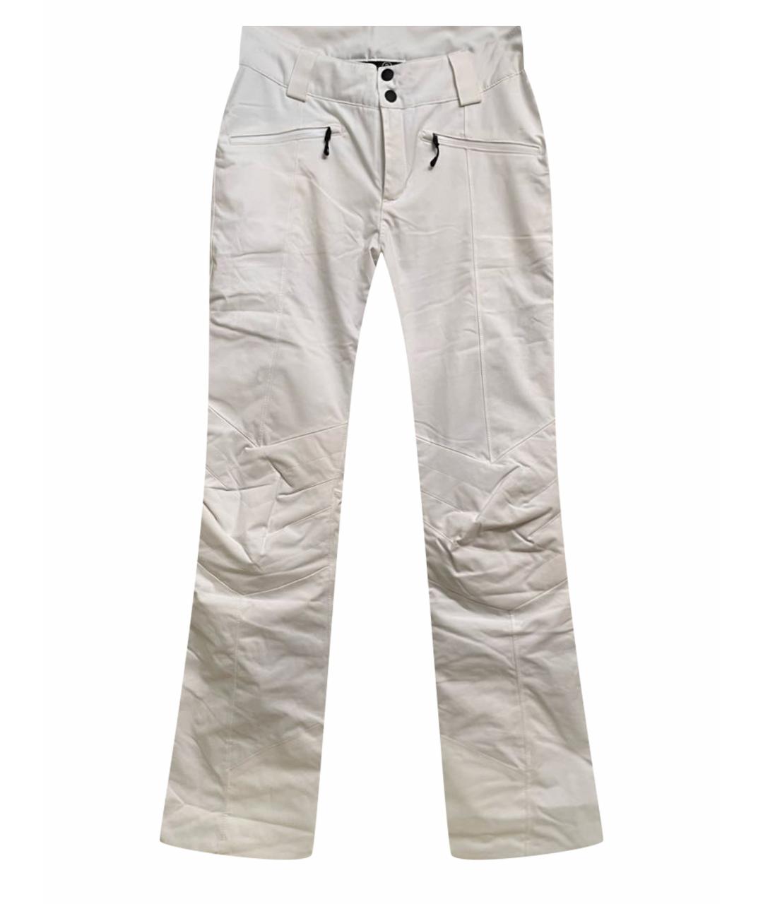 BOGNER Белые полиэстеровые прямые брюки, фото 1
