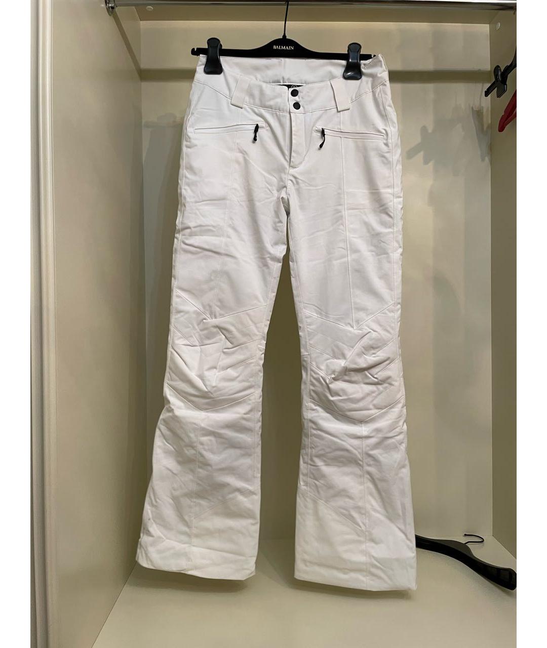 BOGNER Белые полиэстеровые прямые брюки, фото 4
