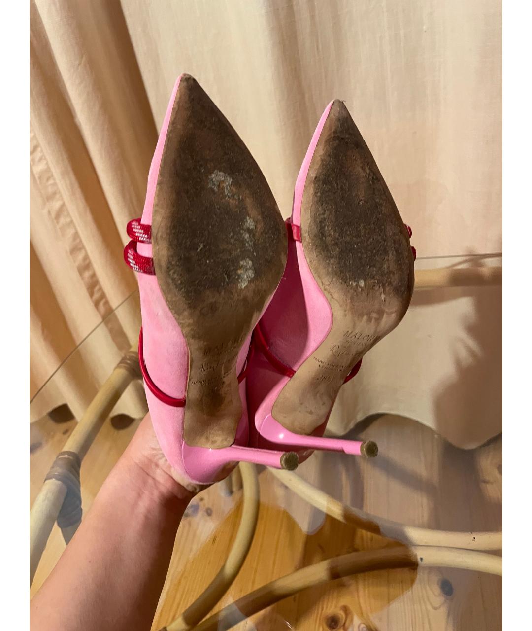 MALONE SOULIERS Розовые замшевые туфли, фото 5