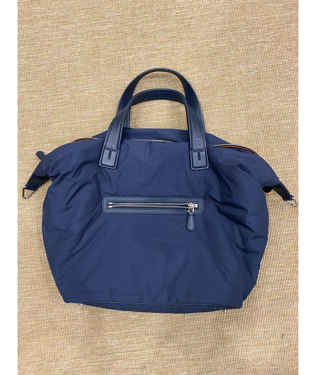 LORO PIANA Темно-синяя синтетическая дорожная/спортивная сумка, фото 4