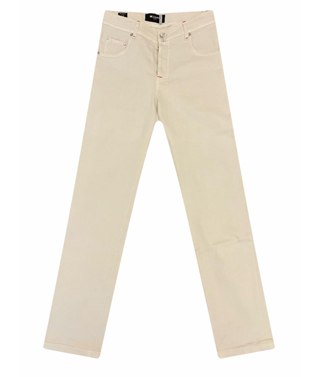 KITON Белые хлопковые джинсы, фото 1