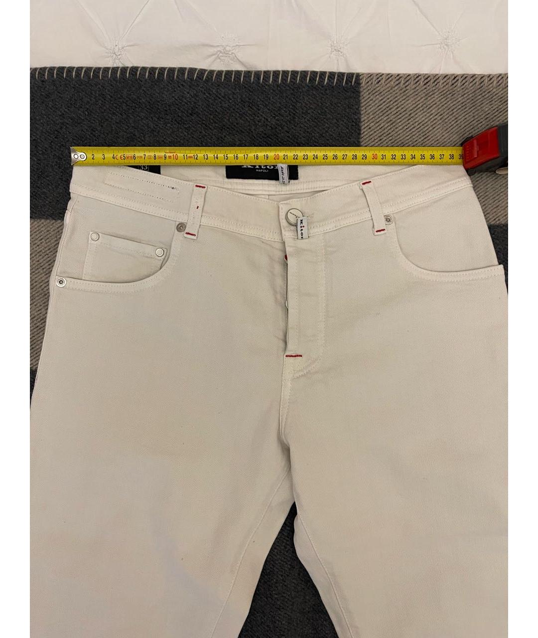 KITON Белые хлопковые джинсы, фото 2