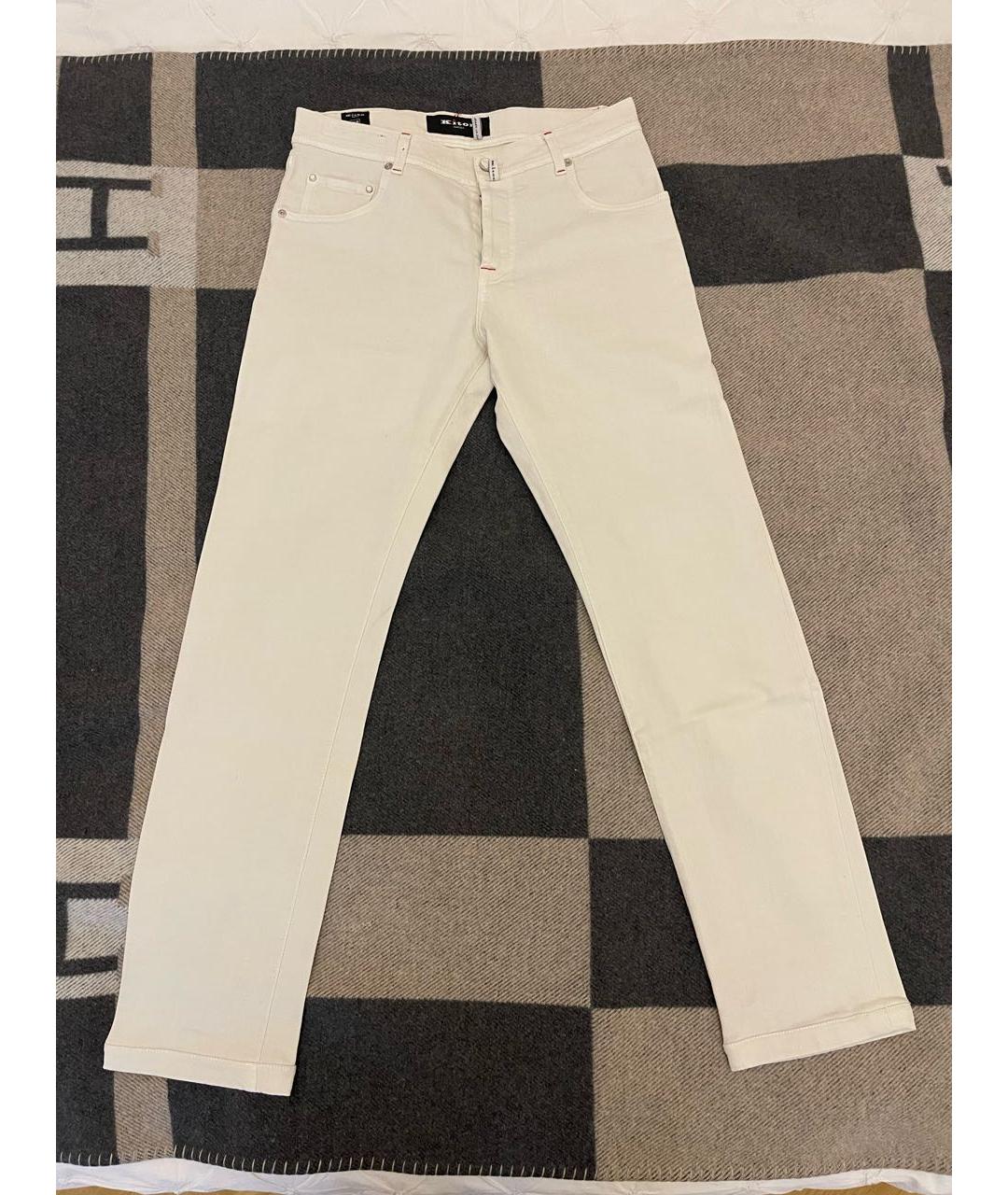 KITON Белые хлопковые джинсы, фото 6