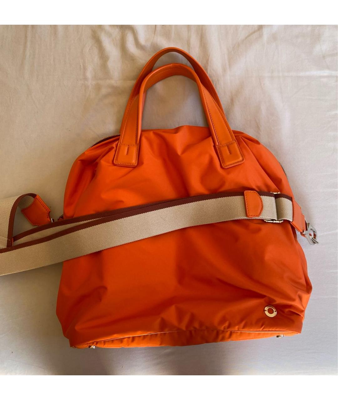 LORO PIANA Оранжевая синтетическая дорожная/спортивная сумка, фото 6