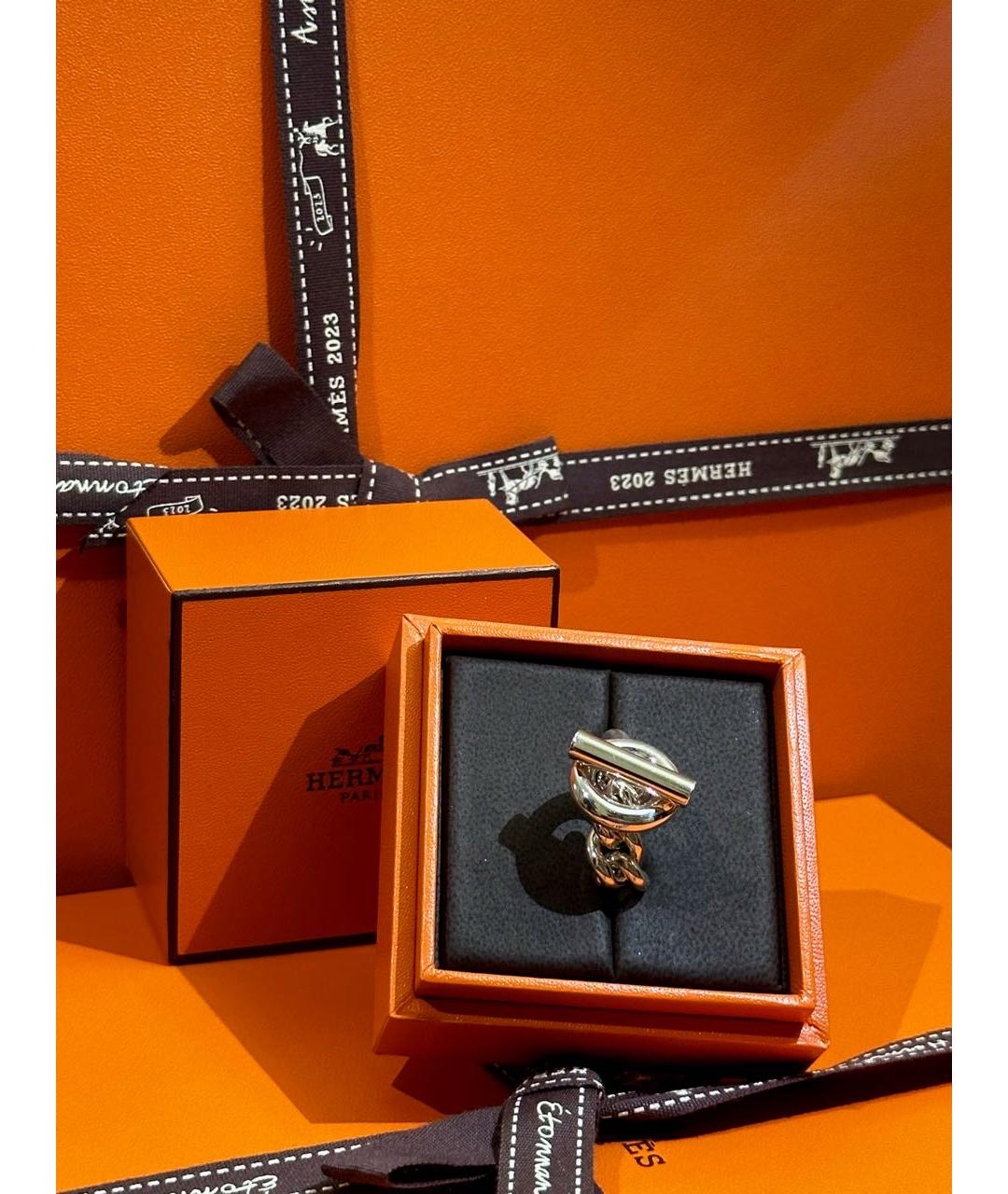 HERMES Серебряное серебряное кольцо, фото 3