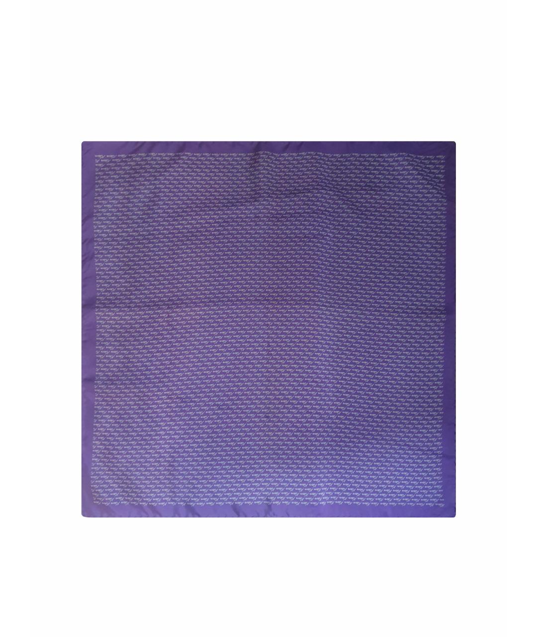 KITON Фиолетовый шелковый платок, фото 1
