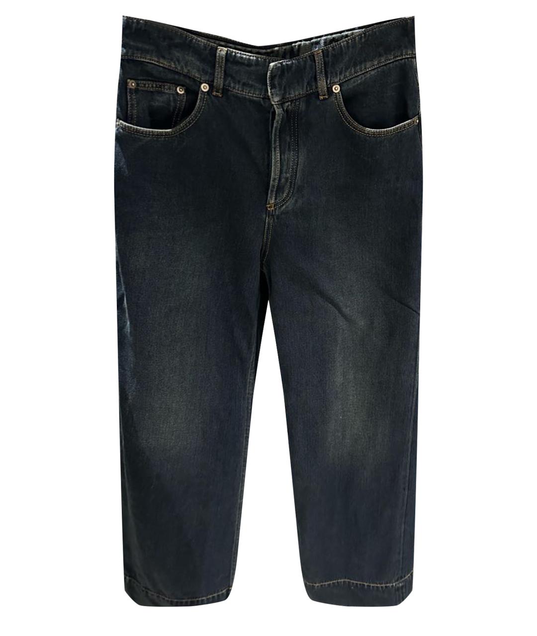 CHRISTIAN DIOR PRE-OWNED Темно-синие хлопковые джинсы клеш, фото 1