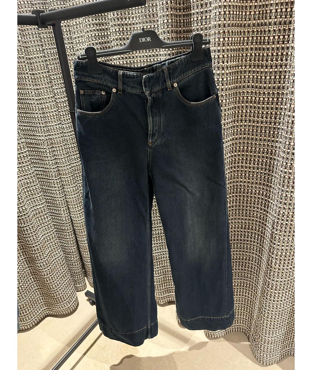 CHRISTIAN DIOR PRE-OWNED Темно-синие хлопковые джинсы клеш, фото 5