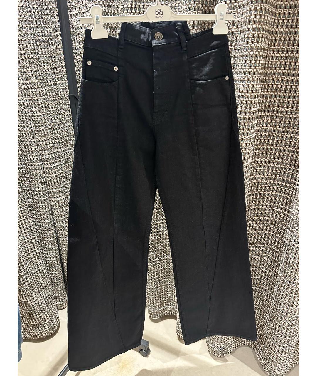 MAISON MARGIELA Черные хлопковые прямые джинсы, фото 6