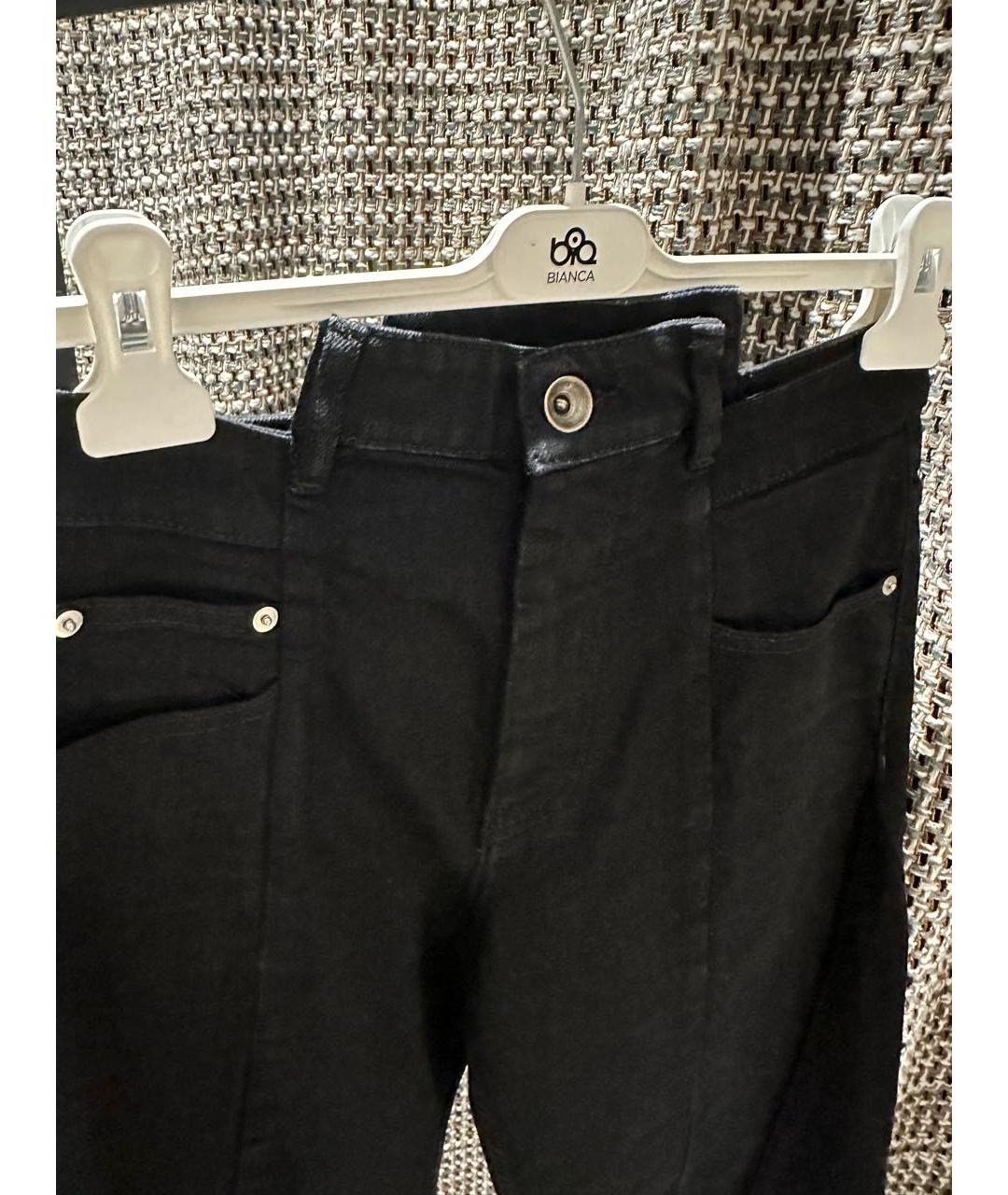 MAISON MARGIELA Черные хлопковые прямые джинсы, фото 4