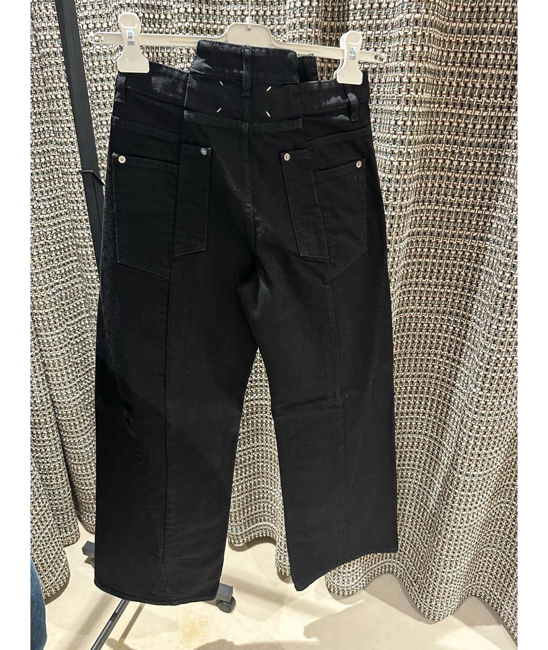 MAISON MARGIELA Черные хлопковые прямые джинсы, фото 2