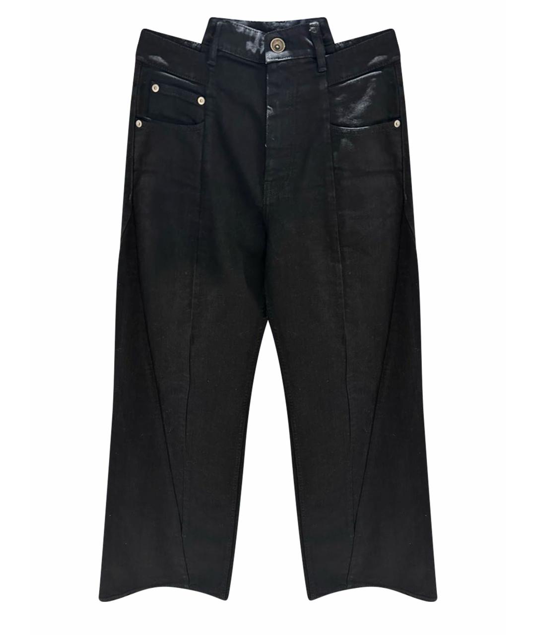 MAISON MARGIELA Черные хлопковые прямые джинсы, фото 1